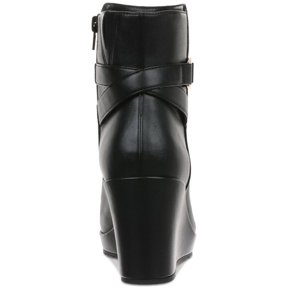 Giani Bernini Women Gloria Memory Foam Platform Wedge Booties Black Size 10M NIB - Picture 4 of 5